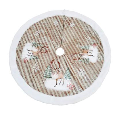 China Christmas 45 Inch Polyester Christmas Tree Skirt Christmas Tree Skirt Decorations for sale