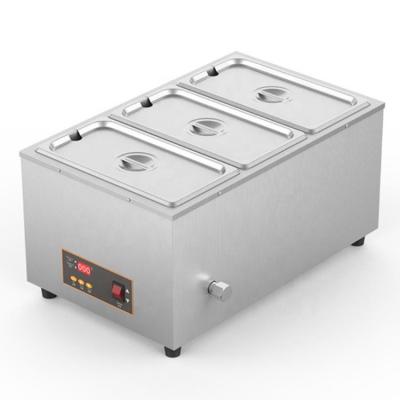 China Commercial Chocolate Taro Boba Warmer 12L Food Used 1000W Stainless Steel Tempering Melter 3 Electric Pan Bain Marie for sale