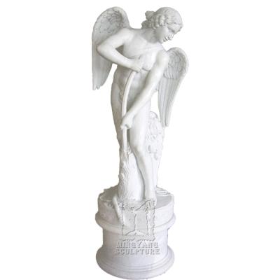 China EUROPEAN Greek Statue Marble Love Arching Heracles Stone Club Sculpture Louvre Professional Statue Customized for sale