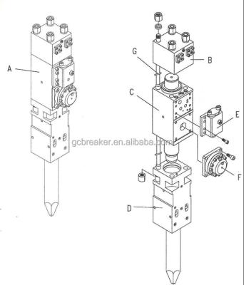 China Machinery Repair Shops New Year Promotion With Fast Delivery HB40G High Hydraulic Alloy Steel Rock Stone Breakers Leading Body for sale