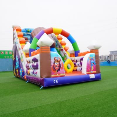 China High Quality Pvc Of Children's Slide Inflatable Monster Alien Dry Slide for sale