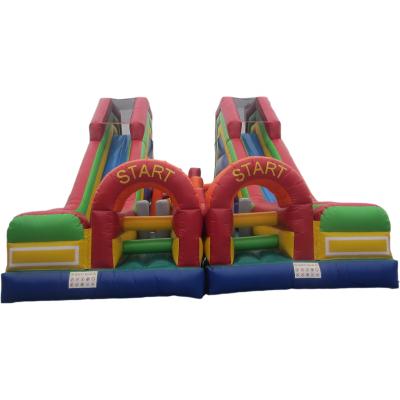 China Inflatable Slides Double Outdoor Inflatable Dry Slide Slide T8-1432 for sale