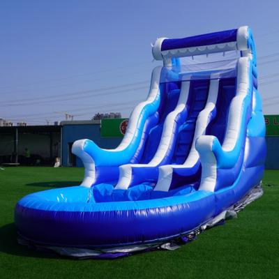 China PVC Commercial Kids Lane Adult Double Slide Inflatable Water Slide With Pool for sale