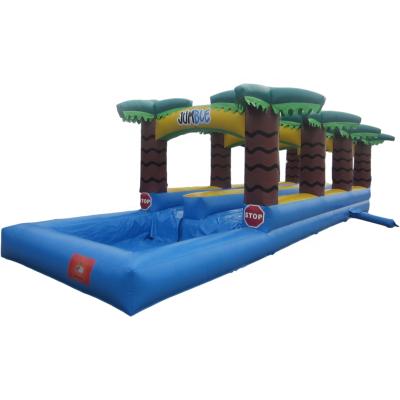 China 0.9mm PVC Tarpaulin Slip And Slide With Inflatable Pool for sale