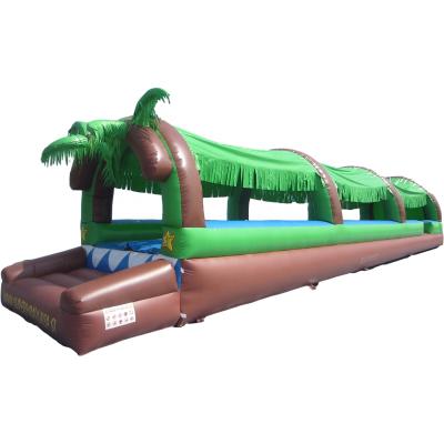 China 0.9mm PVC Tarpaulin Slip And Slide Water Play Customized With Pool for sale