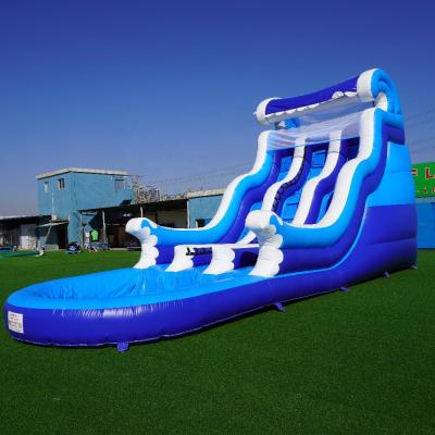 China Commercial Inflatable Water Slide Large Wave Slide For Outdoor Swimming Pool Slide Inflatable Water Playground 11mL X 4mW X 5.5mH for sale