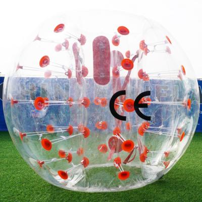 China Toy Factory Price PVC Bumper Ball 1.2M 1.5M 2M Air Soccer Bubble Ball Inflatable Fun Inflatable With Colorful Dots for sale