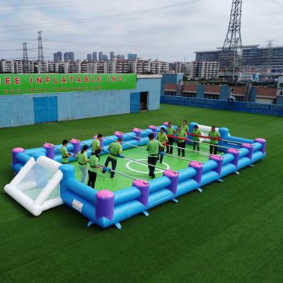 China PVC Inflatable Human Inflatable Sports Games Soccer Field Interactive Sports Games for sale