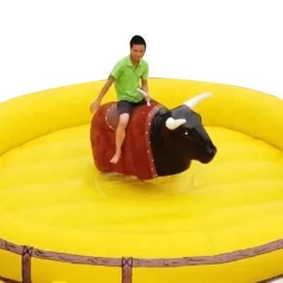 China Deluxe Inflatable Mechanical Interactive Sport Games Ride Inflatable Bull PVC Rodeo Mechanical Bull For Adults for sale