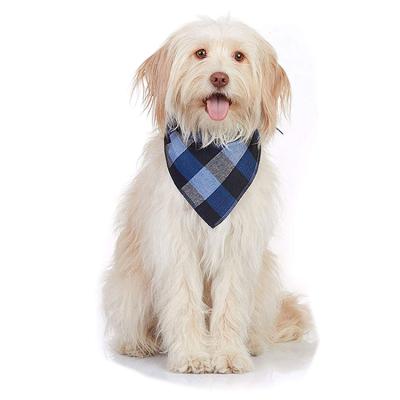 China Viable Washable Classic Square Bow Ties Bandana Dog Plaid Bibs Custom Adjustable Scarf Dog Pampers Bandana for sale