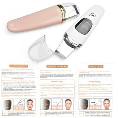 China DEEP CLEANING Deep Cleansing Peers Shrinking Nutrition Important Ultrasonic Skin Scrubber Home Use for sale