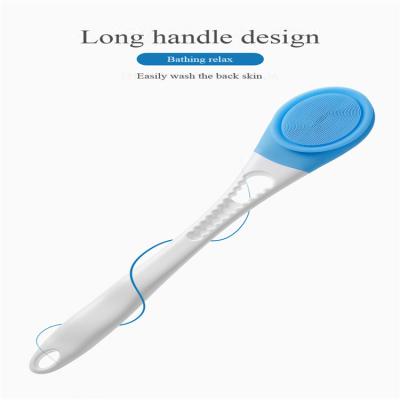 China 2020 Electric Waterproof Body Massager Long Handle Rechargeable Vibrating Silicone Bath Brush IPX7 for sale