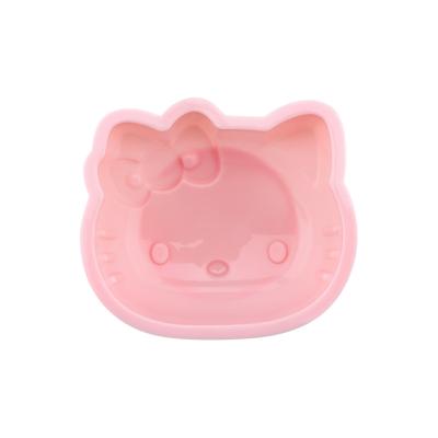 China CHEFMADE Viable 4 Inch Mini Holle Kitty Shaped Baking Decorating Silicone Cake Mold For Cakes Baking Mold for sale