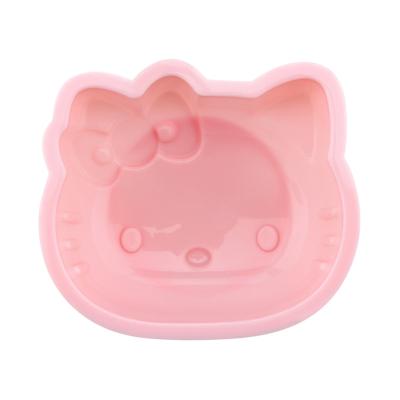 China CHEFMADE Viable 6 Inch Small Holle Kitty Shaped Baking Decorating Silicone Cake Pan For Cakes Baking Mold for sale