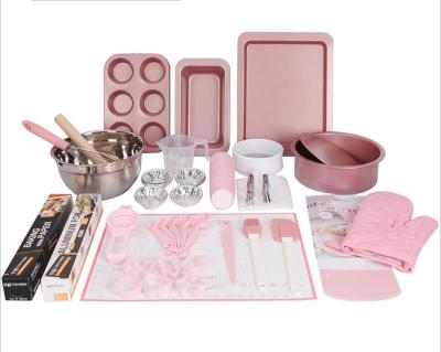 China CHEFMADE Viable Non Stick Home Base Bakeware Pan Tray Baking Cake Tool Set Chiffon Kids Silicone Kitchen 25Pcs for sale