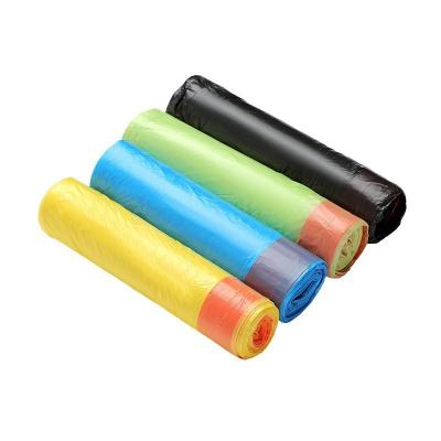 China Plastic Disposable Colorful Disposable Drawstring Waste Garbage Bag Use For Home Office Kitchen Bag The Big On The Roll for sale