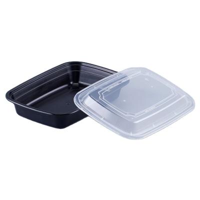 China Walson Bpa Free Disposable Disposable Lunch Box Plastic Microwave Free Meal Prep Takeaway Food Pack Container for sale