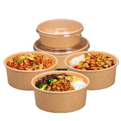 China biodegradable & 100% Compostable Walson Custom Design Microwave Disposable Kraft Paper Soup Bowl In Various Size for sale