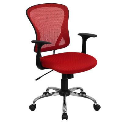 China (Size) 2021 Adjustable Mesh Task Chair Traditional Red with Comfortable Seat Feeling for sale