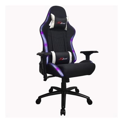 China (Size) Direct Selling Armrest Sillas Adjustable Nylon Gamer 2021 Gaming Racing Chair With RGB LED Gaming Chair For E-sports Hotel for sale