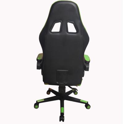 China Hot Selling Green Adjustable Armrests (Height) Ergonomic Wrapping Gaming Chair Highback Leat Nylon Swivel With Soft Pads Play For Home for sale