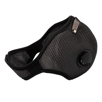 China Breathable Custom City Activated Breathable Bicycle Mesh Mask With Double Valves Carbon N99 Filter Dust Mask Warm Air Air for sale