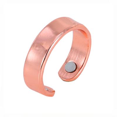 China Economical Copper Ring Health Jewelry Hammered Copper Adjustable Ring for sale