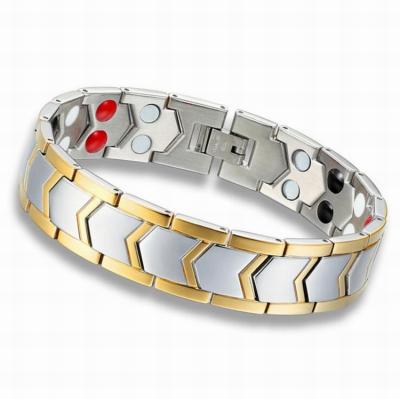 China Bracelet With Heart Charm Fashion Stainless Steel Men Bracelet Power Energy Magnetic Bracelet for sale