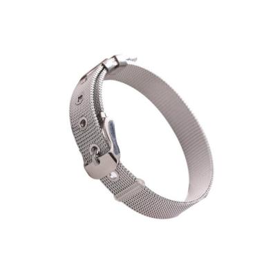 China Adjustable Stainless Steel Mesh Strap Bracelet Watchband Belt Buckle Men's Casual/Sporty Woman for sale