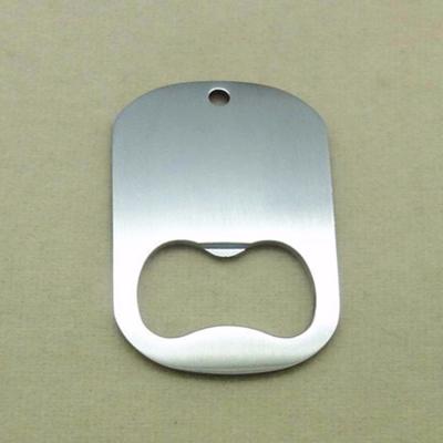 China Wholesale Matte Finish Stainless Steel Empty Bottle Opener Pendant for sale