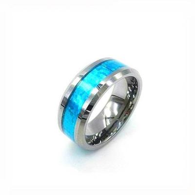 China Latest design TUNGSTEN ring for men china supplier turquoise tungsten ring for sale