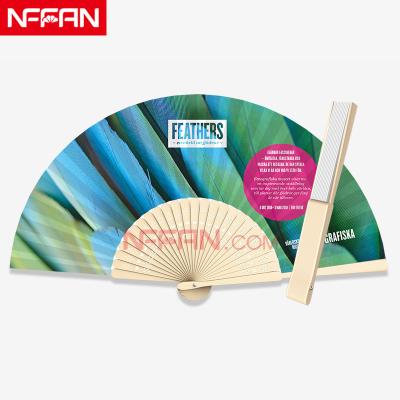 China China Custom Logo Custom on Folding Hand Paper Fan for Advertising for sale