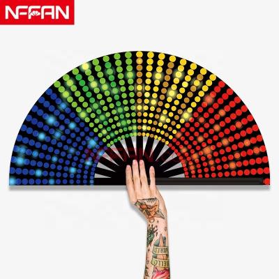 China China NFFAN OEM/ODM Praise Festivals Accessories Large Bamboo Folding Hand Fans for sale