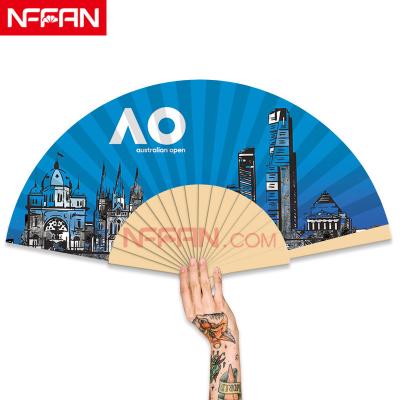 China China NFFAN Customize Customized Spanish Wooden Foldable Hand Held Fans As Business Gift for sale