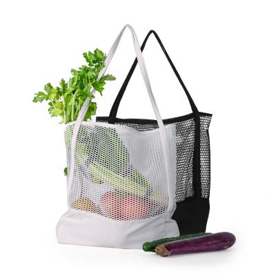 China Eco-Friendly Cotton Mesh Recycle Shopping Bags Canvas Organic Eco Friendly Hanging Shopping Bag for sale