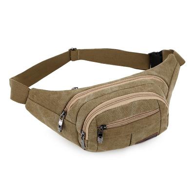 China Sports Roll Up Shoulder Bag Men Outdoor New Korean Style Canvas Waist Chest Bag for sale