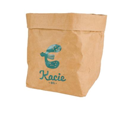 China Biodegradable Washable Eco Friendly Fashion Kraft Paper Food Storage Bag for sale