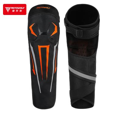 China Outdoor Motorcycle Sports MOTOWOLF Two Piece Breathable Knee Pads Set Outdoor Sports Motocross Riding Knee Pads for sale