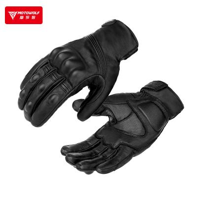 China motowolf waterproof/touchscreen motorcycles are warm and comfortable in winter gear full-finger sheepskin riding windproof gloves for sale