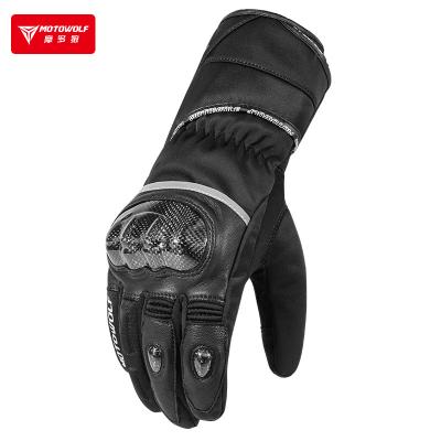 China Waterproof / High Impact Anti-Fall Resistance Touch Screen MOTOWOLF Anti-Wear Motorcycle Lengthened Waterproof Warm Gloves Racing Gloves for sale