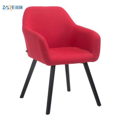 China OEM Modern Design Comfortable Fabric Armchair Solid Wood Indoor Leisure Living Dining Chair for sale