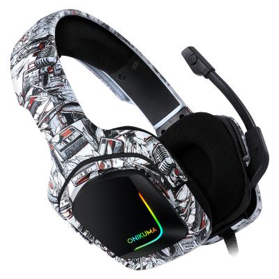 China Cool Headband Onikuma RGB LED K20 Noise Canceling Headphones Headset Colorful Gaming for sale