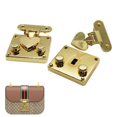 China Handbag Accessories Zinc Alloy Nickel Free Lock For Locking Bags Fashion The Lock Head Of The Love Bag for sale