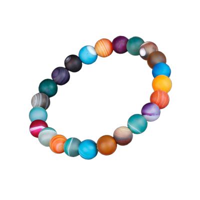 China Dropshippping Agate/Natura Brazil Size Quality Bead Bracelets 2020 Women Rainbow Stack Bracelets Beads for sale