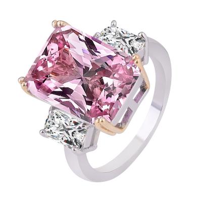 China TRENDY Ring Minimalist Ring For Girls Yellow Zircon Rose Gold Plated Metal Ring Set for sale