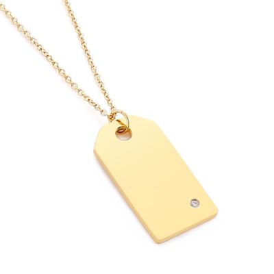 China Dropshipping TRENDY Custom Necklace Tennis Necklace 18k Gold Stainless Steel Necklace Chain / for sale