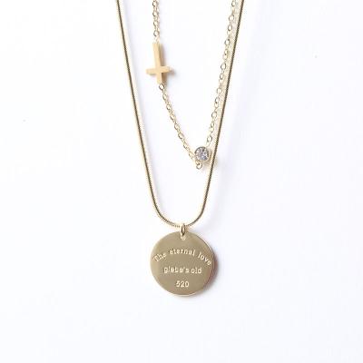 China FASHIONABLE American Women Tennis Diamond Necklace 18k Gold Necklace for sale