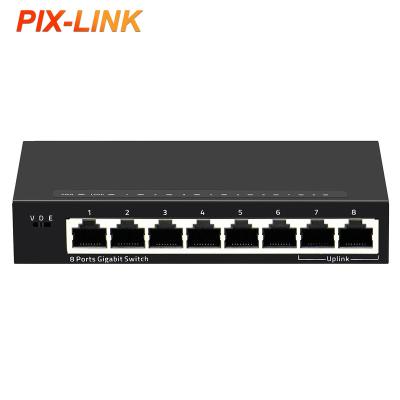 China Support VLAN 8 Gigabit Port Metal Network Switch for sale