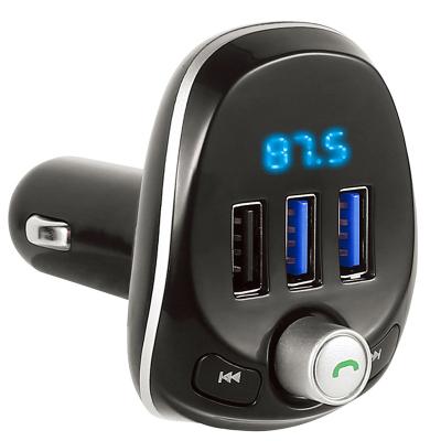 China FM Audio Wireless Transmitter Car Product Handsfree MP3 Player With 3 USB Left Charger for sale