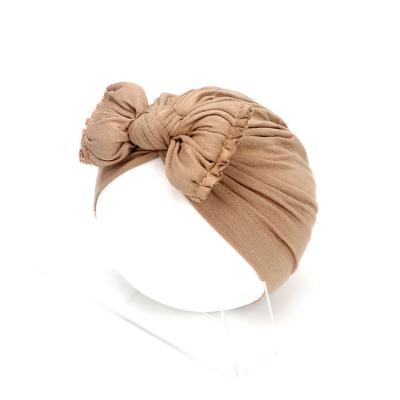 China 2021 New Babies Hats 2021 Babies Turban Headbands Infants Stretchy Bow Knot Hat Infants Head Wraps Beanie Hats Girls Hair Accessories for sale